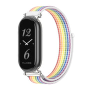 For Xiaomi Smart Band 10 / 9 / 8 Mijobs GT4 Breathable Nylon Loop Watch Band(Colorful Silver)