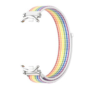 For Xiaomi Smart Band 10 / 9 / 8 Mijobs GT4 Breathable Nylon Loop Watch Band(Colorful Silver)