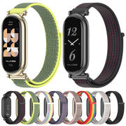 For Xiaomi Smart Band 10 / 9 / 8 Mijobs GT4 Breathable Nylon Loop Watch Band(Seashell Silver)