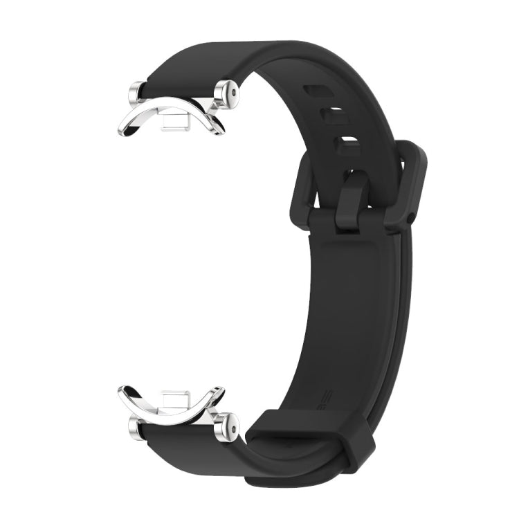 For Xiaomi Smart Band 10 / 9 / 8 Mijobs GT4 Silicone Breathable Watch Band(Black Silver)