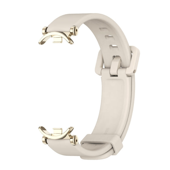 For Xiaomi Smart Band 10 / 9 / 8 Mijobs GT4 Silicone Breathable Watch Band(Grey Light Gold)