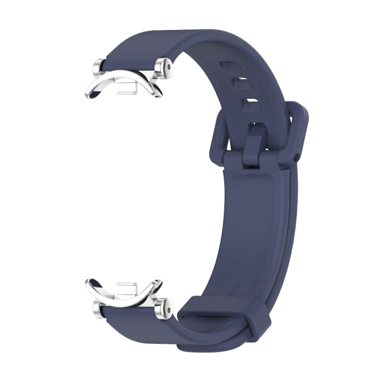 For Xiaomi Smart Band 10 / 9 / 8 Mijobs GT4 Silicone Breathable Watch Band(Midnight Blue Silver)