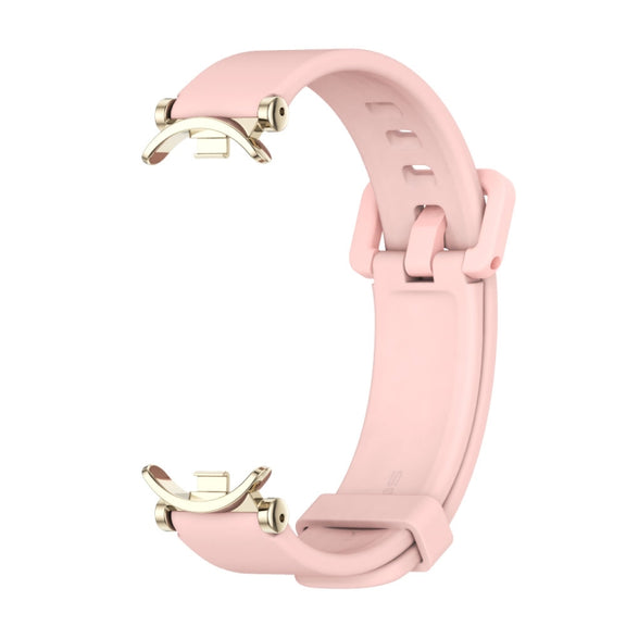 For Xiaomi Smart Band 10 / 9 / 8 Mijobs GT4 Silicone Breathable Watch Band(Pink Light Gold)