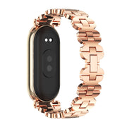 For Xiaomi Smart Band 10 / 9 / 8 Mijobs GT4 Bone Chain Metal Watch Band(Rose Gold)