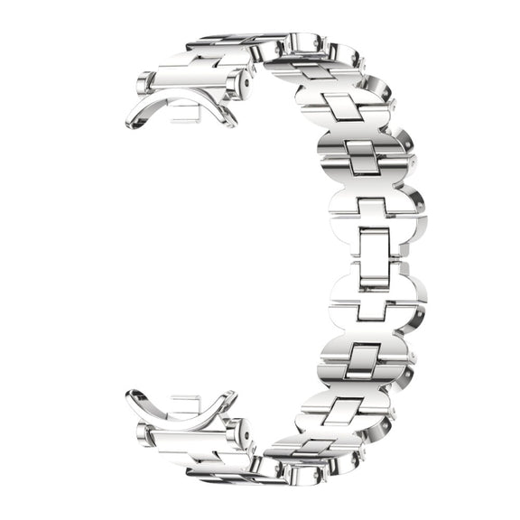 For Xiaomi Smart Band 10 / 9 / 8 Mijobs GT4 Bone Chain Metal Watch Band(Silver)