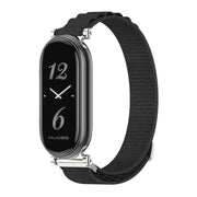 For Xiaomi Smart Band 10 / 9 / 8 Mijobs GT4 Nylon Breathable Watch Band(Black Silver)