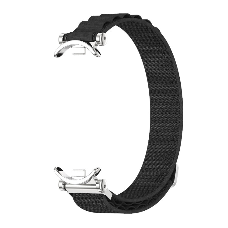 For Xiaomi Smart Band 10 / 9 / 8 Mijobs GT4 Nylon Breathable Watch Band(Black Silver)