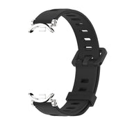 For Xiaomi Smart Band 10 / 9 / 8 Mijobs GT4 Flat Hole Silicone Watch Band(Black Silver)