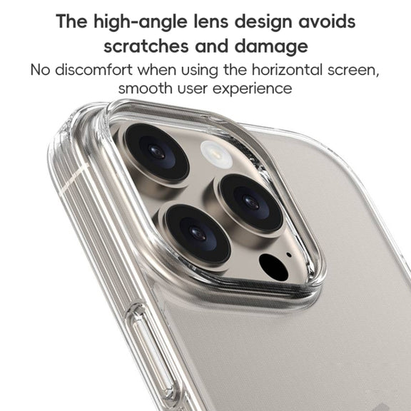 For iPhone 16 Pro Max ZGA Clear TPU Shockproof Phone Case(Transparent)