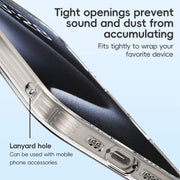 For iPhone 16 Pro Max ZGA Clear TPU Shockproof Phone Case(Transparent)