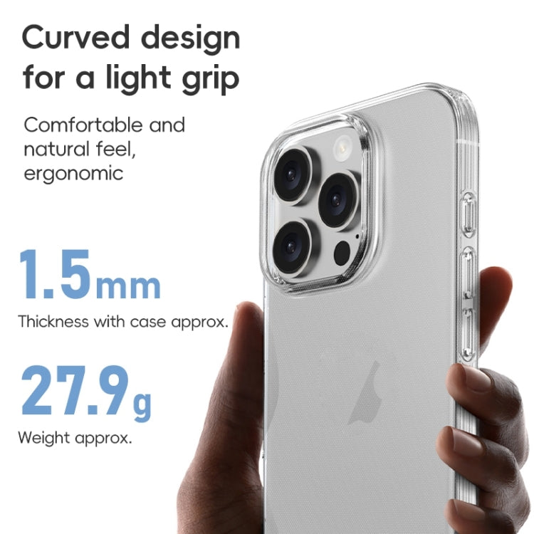 For iPhone 16 Plus ZGA Clear TPU Shockproof Phone Case(Transparent)