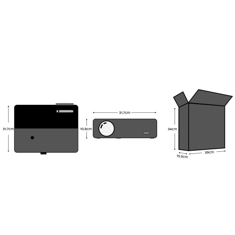 D4000 1080P HD Home Portable LED Projector WiFi Same Screen Version(US Plug)