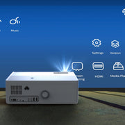 D4000 Android 9.0 1080P HD Home Portable LED Projector(US Plug)