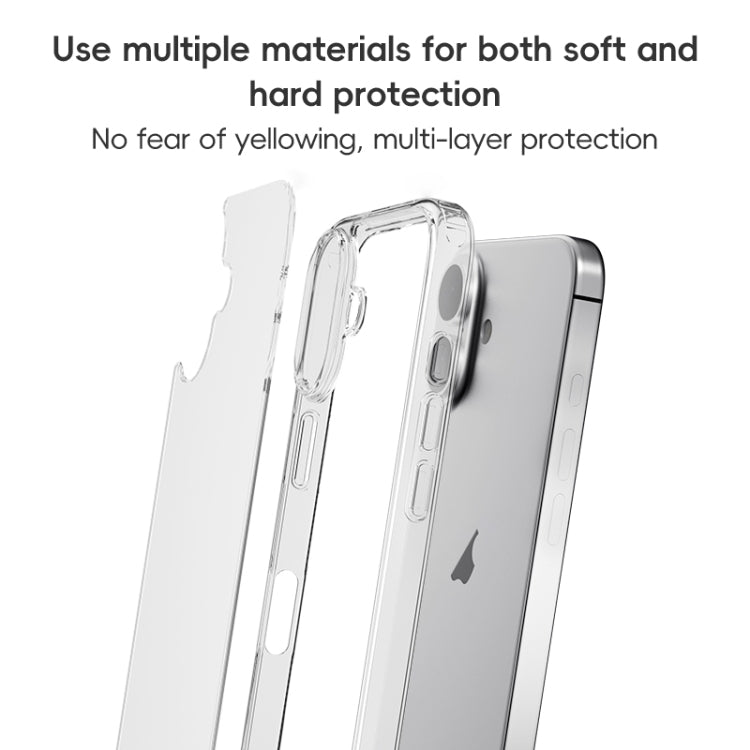 For iPhone 16 Plus ZGA Magsafe Clear PC Hybrid TPU Phone Case(Transparent)