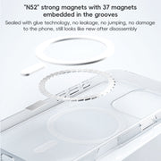 For iPhone 16 ZGA Magsafe Clear PC Hybrid TPU Phone Case(Transparent)
