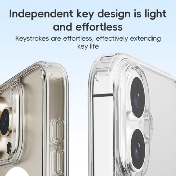 For iPhone 16 ZGA Magsafe Clear PC Hybrid TPU Phone Case(Transparent)