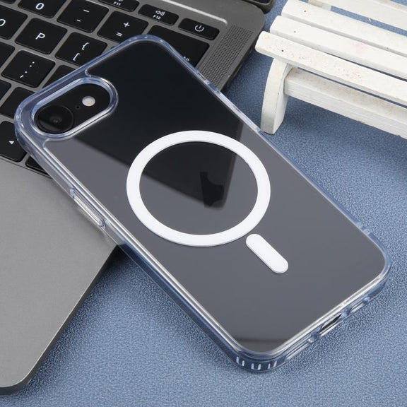 For iPhone 16e ZGA Magsafe Clear PC Hybrid TPU Phone Case(Transparent)
