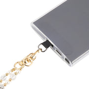 Mobile Phone Anti-lost Long Chain Flash Diamond Pearl Crossbody Lanyard(Black)