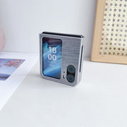 For OPPO Find N2 Flip Illusory Color Leather Texture PC Phone Case(Blue)