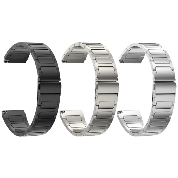 For Huawei Watch 4 / 4 Pro 22mm Flat Buckle Titanium Alloy Watch Band(Gray)