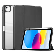 For iPad 2025 / 2022 ZGA Tri-Fold Voltage Smart Leather Tablet Case(Black)