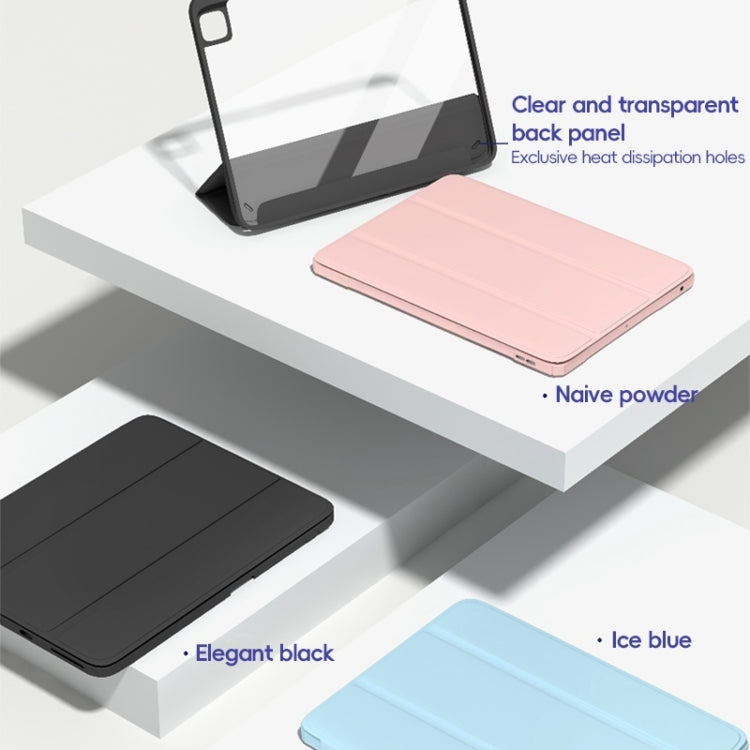 For iPad 2025 / 2022 ZGA Tri-Fold Voltage Smart Leather Tablet Case(Pink)