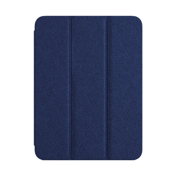 For iPad Pro 11 2022 / 2021 / 2020 ZGA Tri-Fold Voltage Smart Leather Tablet Case(Blue)