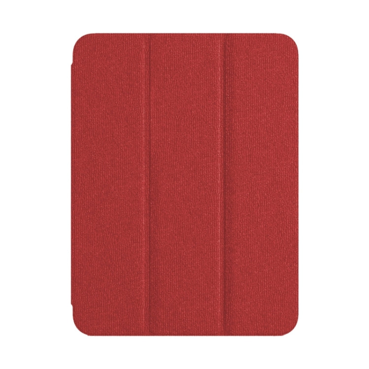 For iPad Air 10.9 2022 / 2020 ZGA Tri-Fold Voltage Smart Leather Tablet Case(Red)