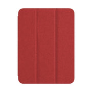 For iPad 10.2 2021/2020/2019 ZGA Tri-Fold Voltage Smart Leather Tablet Case(Red)