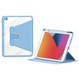 For iPad 10.2 2021/2020/2019 ZGA Tri-Fold 360 Rotation Smart Leather Tablet Case(Blue) - free shipping - PMc TechLife - Order now!