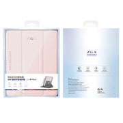 For iPad 2025 / 2022 ZGA Tri-Fold 360 Rotation Smart Leather Tablet Case(Blue)