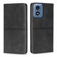 For Motorola Moto G Play 4G 2024 Cow Texture Magnetic Leather Phone Case(Black) - Motorola Cases by PMC Jewellery | Online Shopping South Africa | PMC Jewellery | Buy Now Pay Later Mobicred