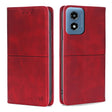 For Motorola Moto G Play 4G 2024 Cow Texture Magnetic Leather Phone Case(Red) - Motorola Cases by PMC Jewellery | Online Shopping South Africa | PMC Jewellery | Buy Now Pay Later Mobicred