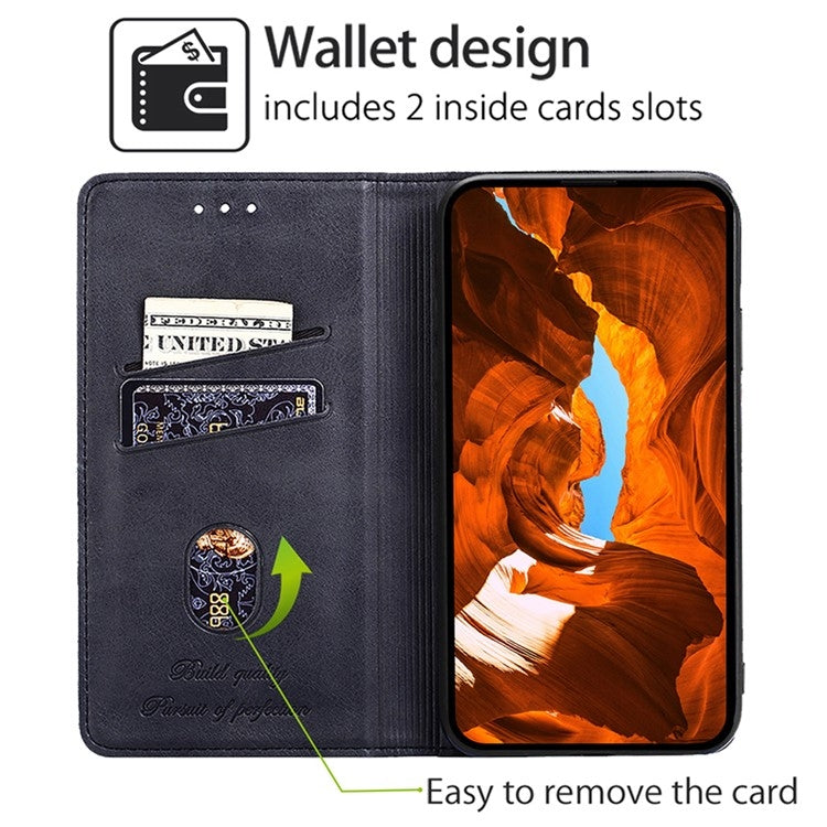 For Motorola Edge 5G 2024 Cow Texture Magnetic Leather Phone Case(Black)
