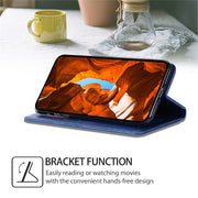 For Motorola Edge 5G 2024 Cow Texture Magnetic Leather Phone Case(Blue)