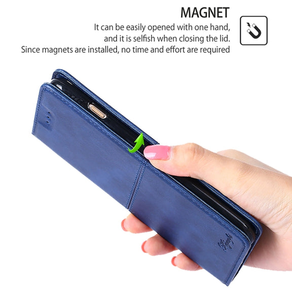 For Motorola Edge 5G 2024 Cow Texture Magnetic Leather Phone Case(Blue)