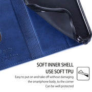 For Motorola Edge 5G 2024 Cow Texture Magnetic Leather Phone Case(Blue)