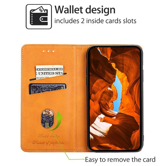 For Motorola Edge 5G 2024 Cow Texture Magnetic Leather Phone Case(Light Brown)