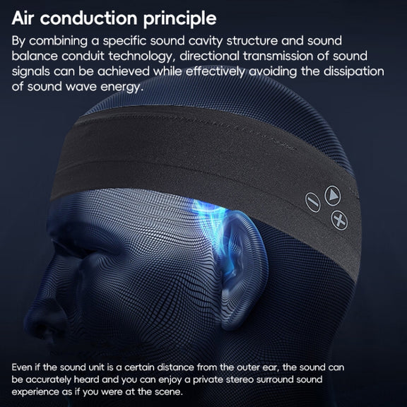 Mucro B01 Turban Style Wireless Bluetooth Headset Sports Headband(Black)