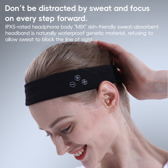 Mucro B01 Turban Style Wireless Bluetooth Headset Sports Headband(Black)