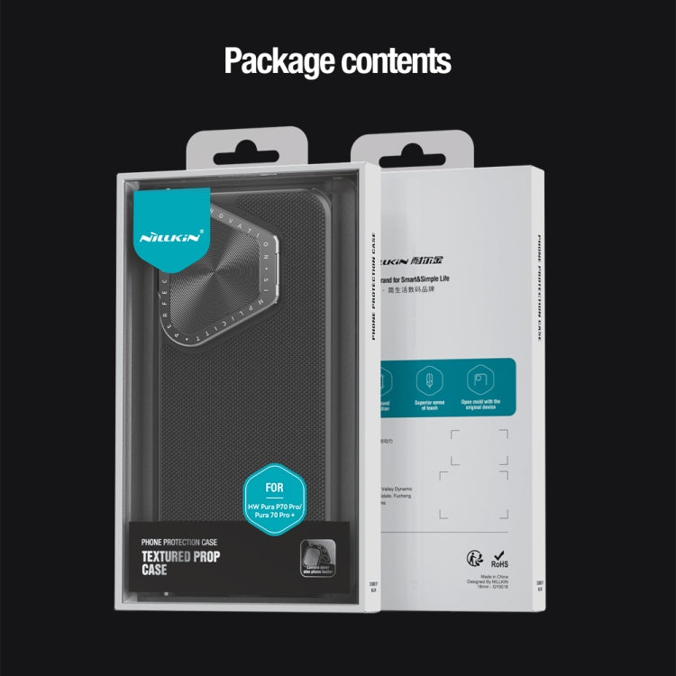 For Huawei Pura 70 Pro/70 Pro+ NILLKIN Textured Prop Lens Protection Holder Nylon Phone Case(Black)