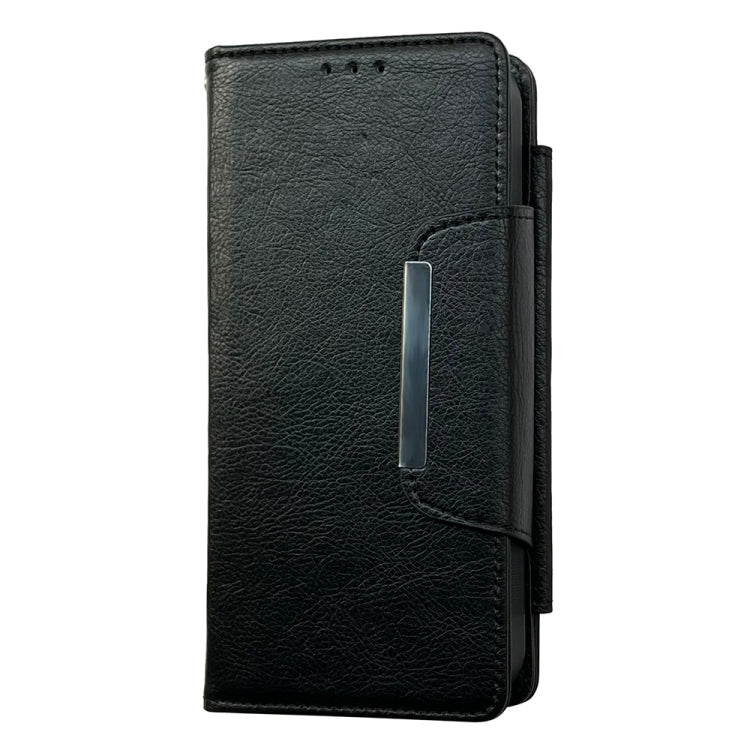 For iPhone 16 Pro Max Multifunctional 7-Cards Wallet Leather Phone Case(Black)