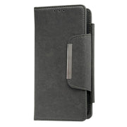 For iPhone 16 Pro Max Multifunctional Seven Cards Wallet Leather Phone Case(Grey)
