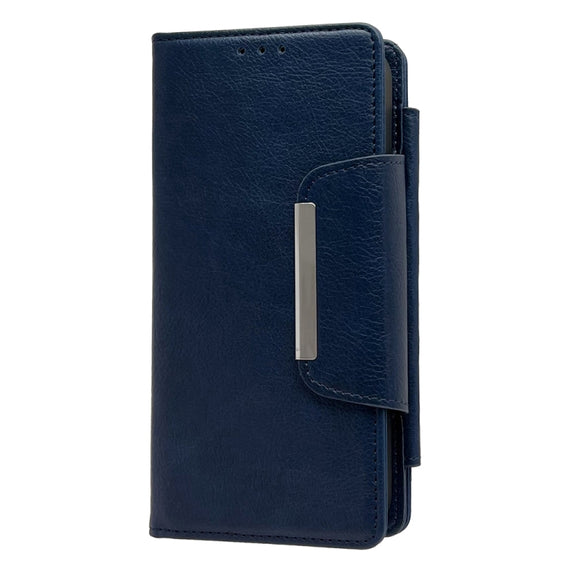 For iPhone 16 Pro Max Multifunctional Seven Cards Wallet Leather Phone Case(Royal Blue)