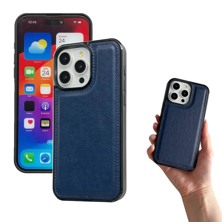 For iPhone 16 Pro Max Multifunctional Seven Cards Wallet Leather Phone Case(Royal Blue)