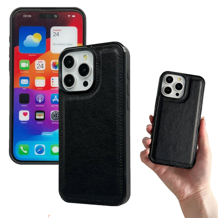 For iPhone 16 Pro Multifunctional Seven Cards Wallet Leather Phone Case(Black)