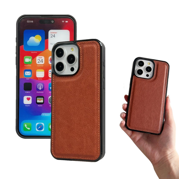 For iPhone 16 Pro Multifunctional 7-Cards Wallet Leather Phone Case(Brown)