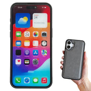 For iPhone 16 Plus Multifunctional Seven Cards Wallet Leather Phone Case(Grey)