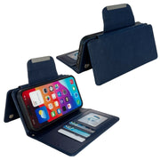 For iPhone 16 Plus Multifunctional 7-Cards Wallet Leather Phone Case(Royal Blue)