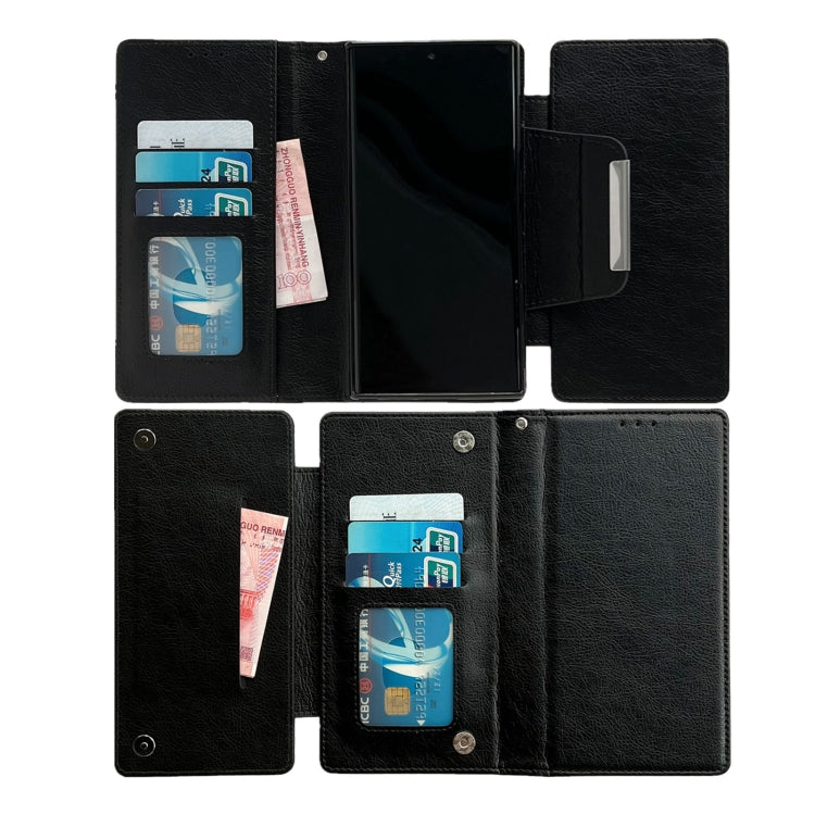 For Samsung Galaxy S24+ 5G Multifunctional 7-Card Wallet Leather Phone Case(Black)